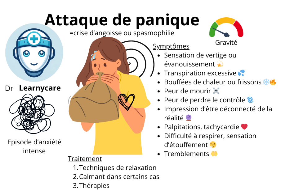 Attaque de panique infographie Dr Learnycare