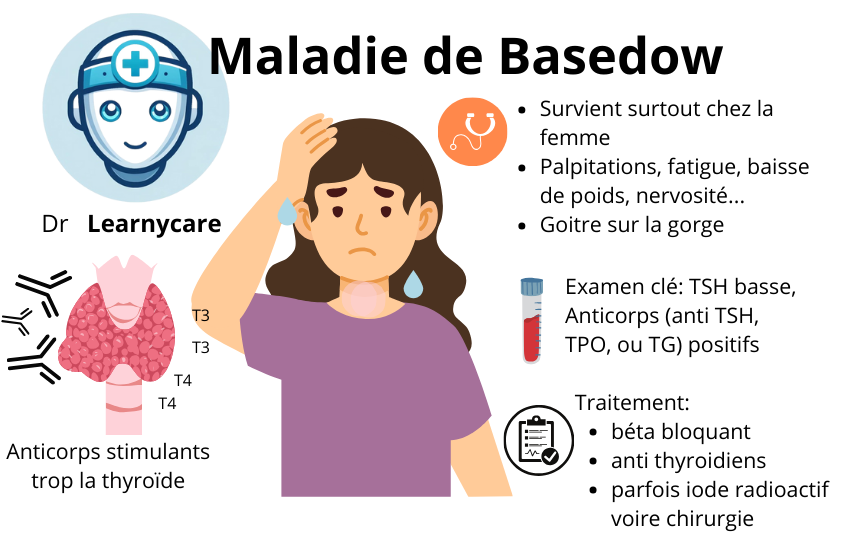 Maladie de basedow infographie