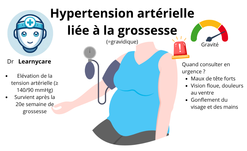 Hypertension artérielle gravidique infographie Dr Learnycare