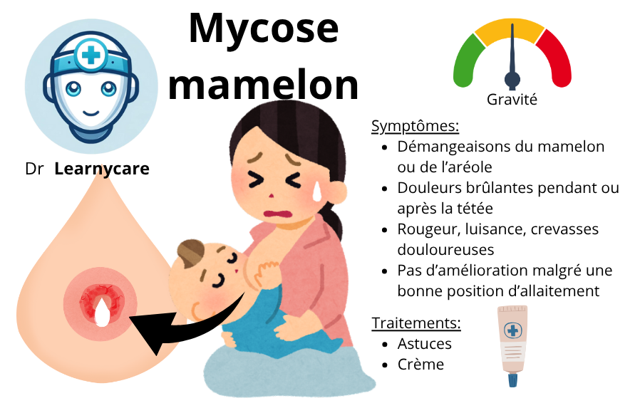 Mycose mamelon infographie Dr Learnycare