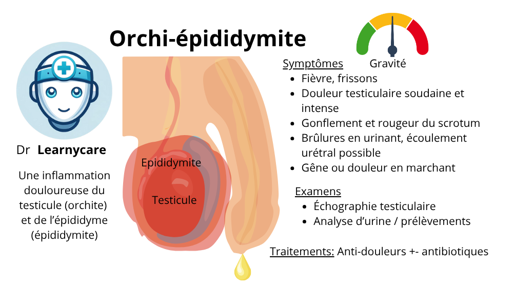 Inflammation du testicule infographie Dr Learnycare