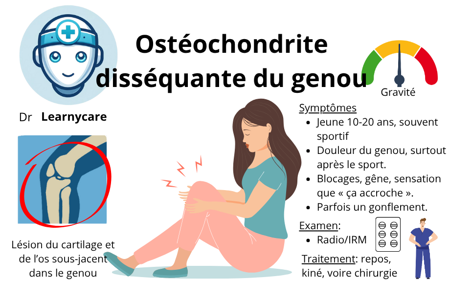 Ostéochondrite dissécante du genou infographie Dr Learnycare
