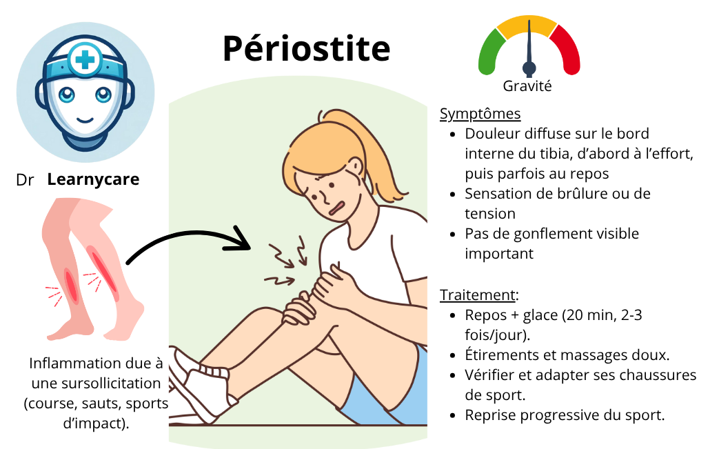 Périostite infographie Dr Learnycare