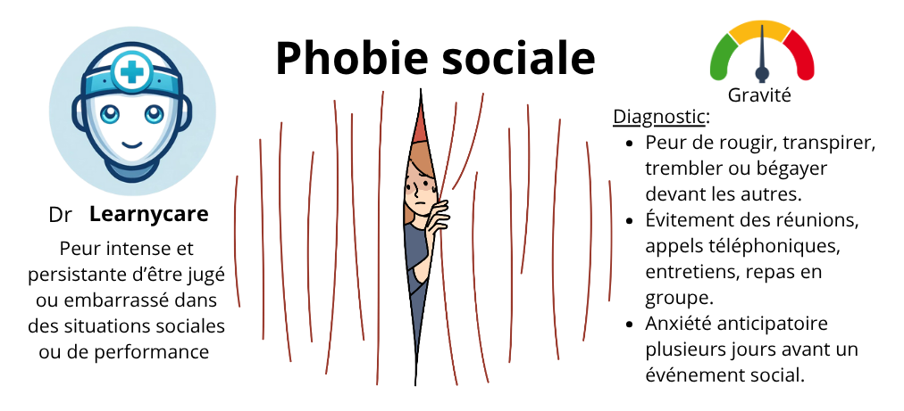 Phobie sociale infographie Dr Learnycare