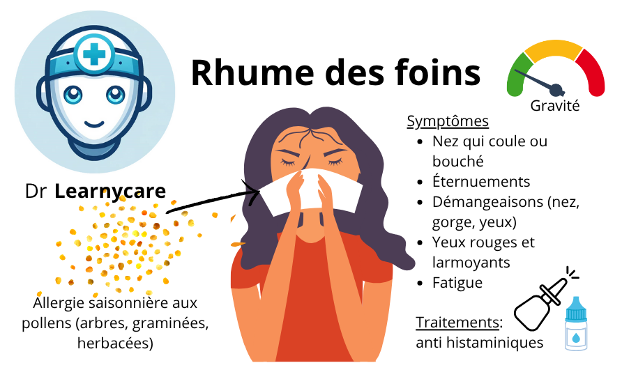Rhume des foins infographie Dr Learnycare