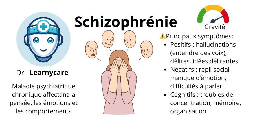 Schizophrénie infographie Dr Learnycare