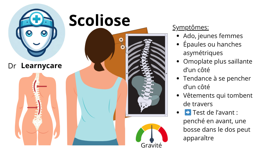 Scoliose infographie Dr Learnycare