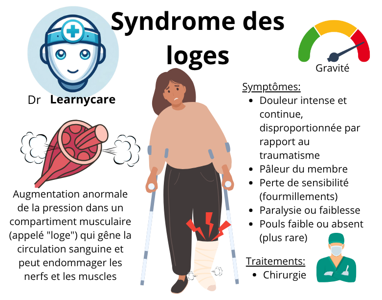 Syndrome des loges infographie Dr Learnycare