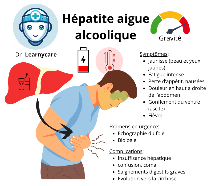 Hépatite alcoolique infographie Dr Learnycare