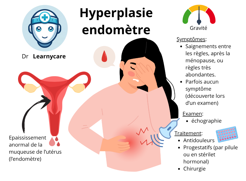 Hyperplasie de l'endomètre infographie Dr Learnycare
