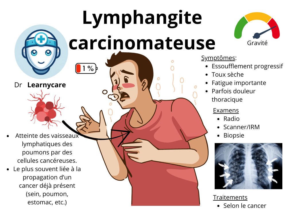 Lymphangite carcinomateuse infographie Dr Learnycare