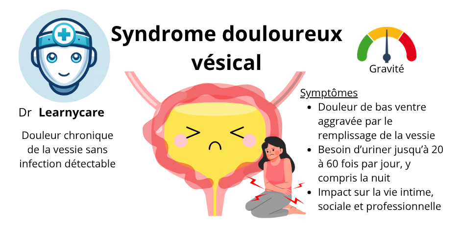 Syndrome douloureux vésical infographie Dr Learnycare
