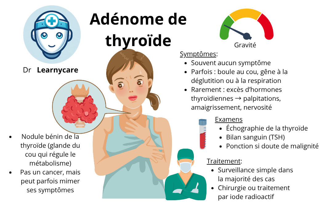 Adénome de thyroïde infographie Dr Learnycare