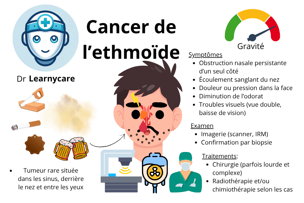 Cancer de l'ethmoïde infographie Dr Learnycare