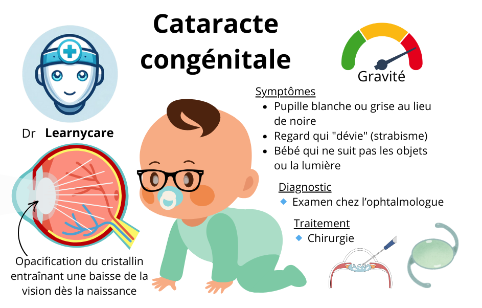 Cataracte du bébé (congénitale) infographie Dr Learnycare