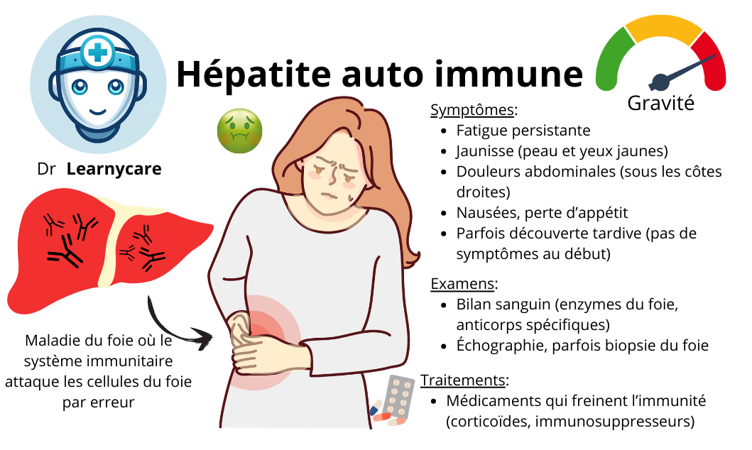 Hépatite auto immune infographie Dr Learnycare