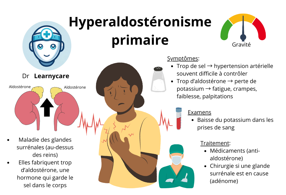Hyperaldostéronisme primaire infographie Dr Learnycare