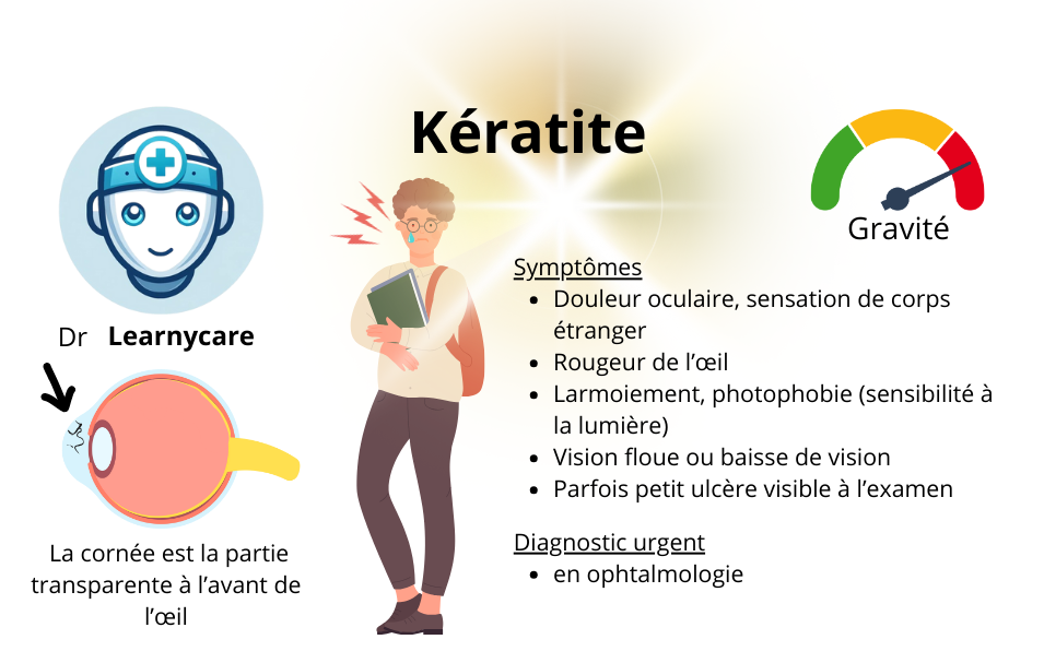 Kératite infographie Dr Learnycare