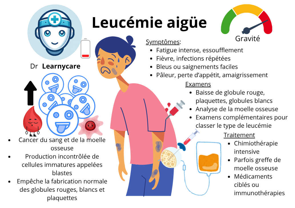 Leucémie aigüe infographie Dr Learnycare