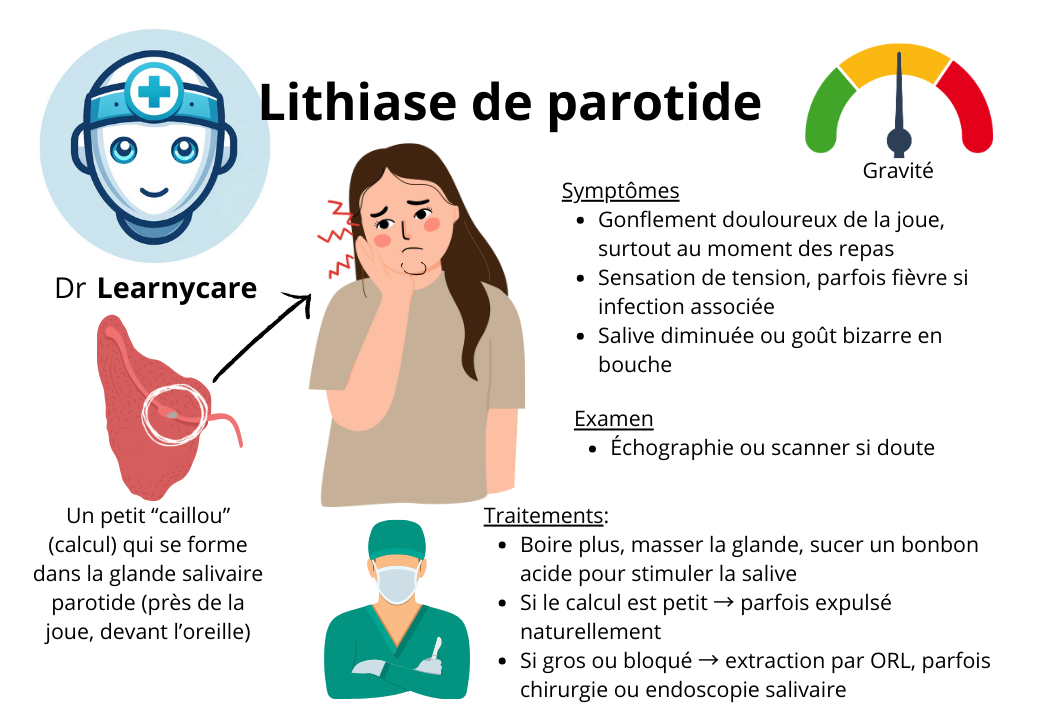 Lithiase de parotide infographie Dr Learnycare