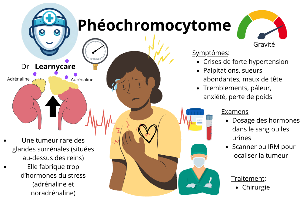 Phéochromocytome infographie Dr Learnycare