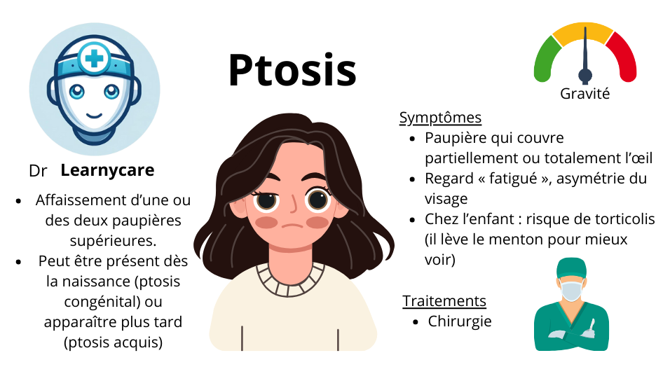 Ptosis infographie Dr Learnycare