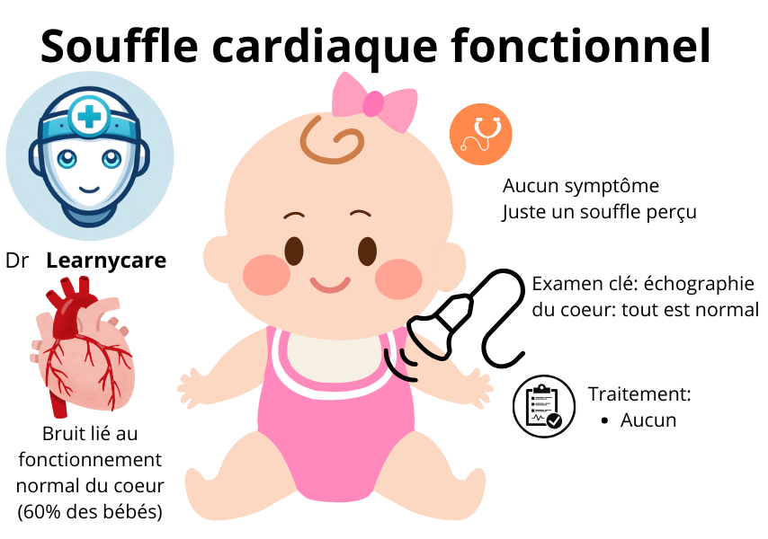 Souffle cardiaque fonctionnel chez l'enfant infographie