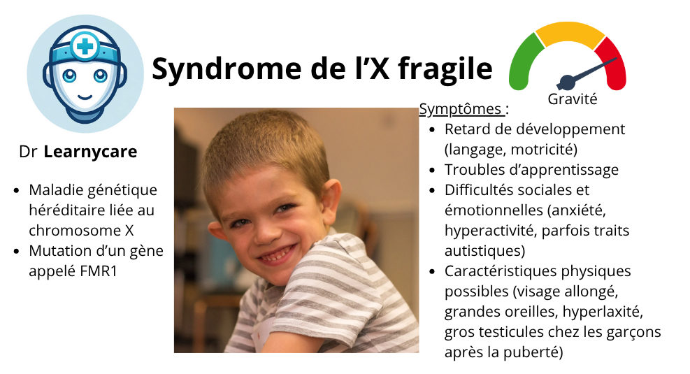 Syndrome de l'X fragile infographie Dr Learnycare