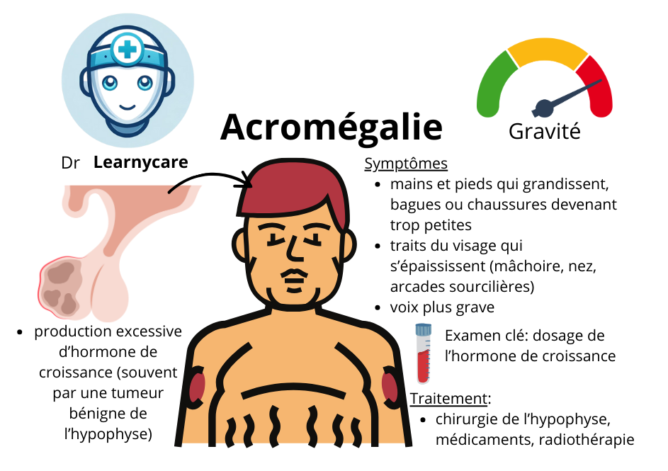 Acromégalie infographie Dr Learnycare