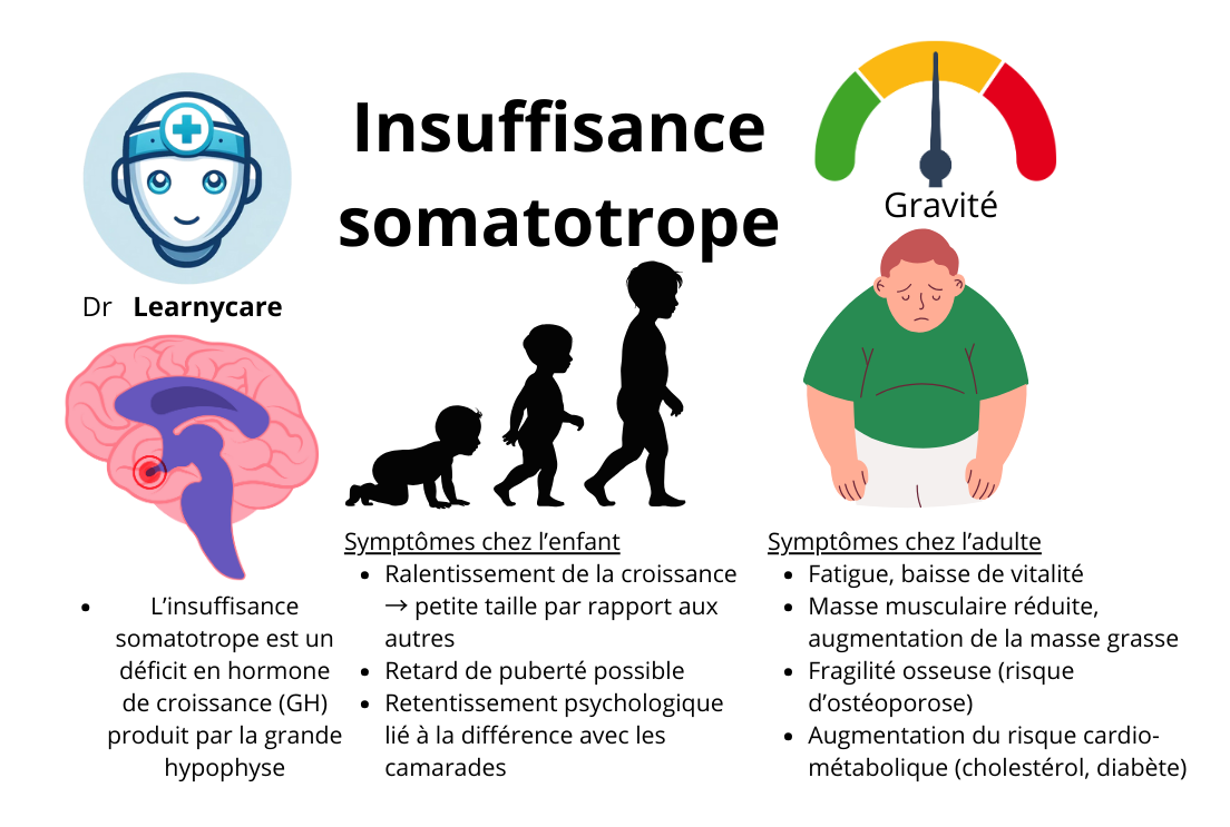 Insuffisance somatotrope infographie Dr Learnycare