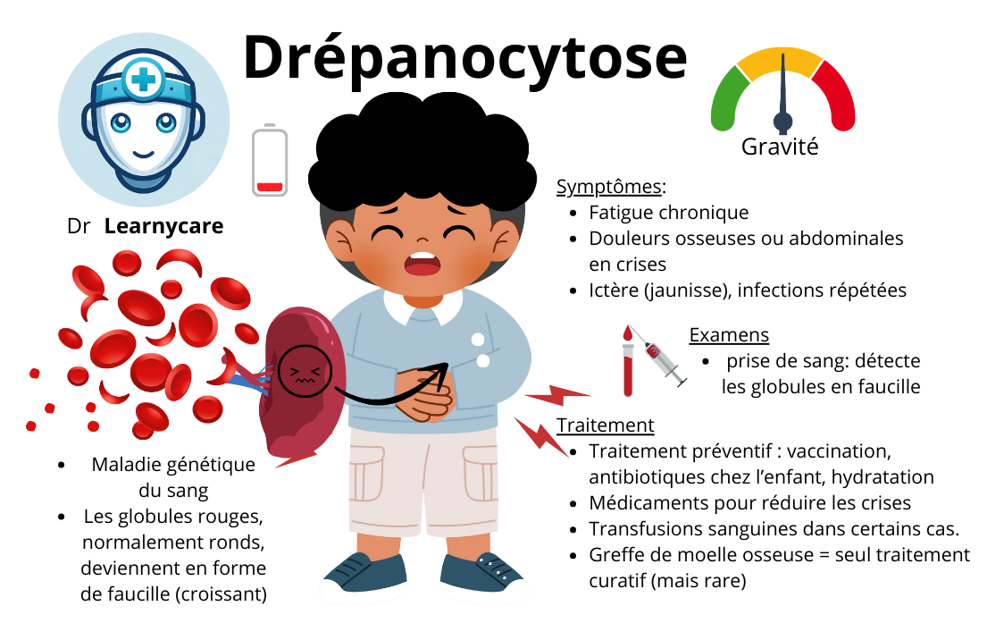 Drépanocytose infographie Dr Learnycare