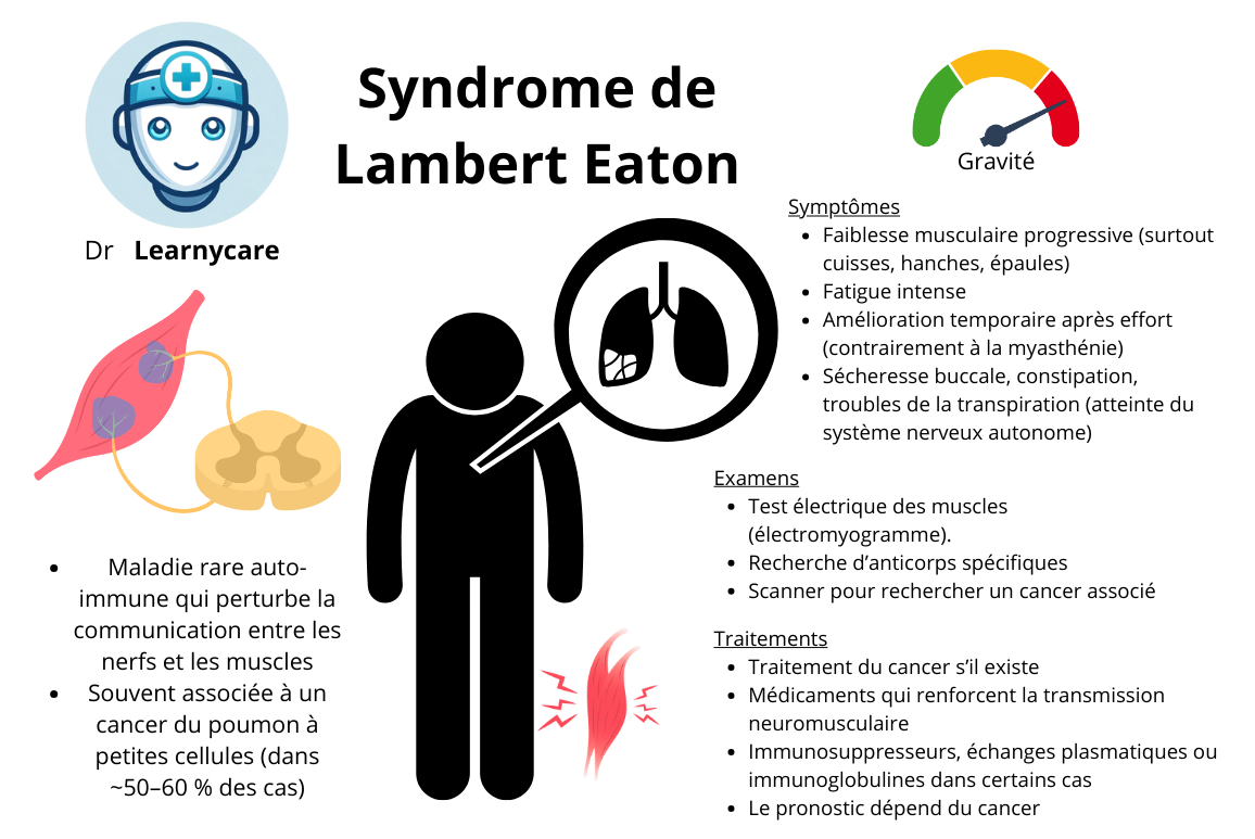 Syndrome de Lambert Eaton infographie Dr Learnycare
