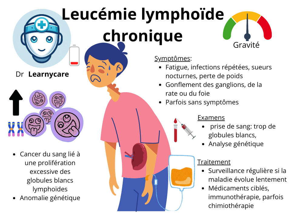 Leucémie lymphoïde chronique infographie Dr Learnycare