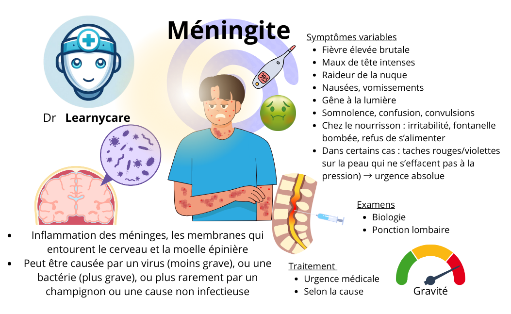 Méningite infographie Dr Learnycare