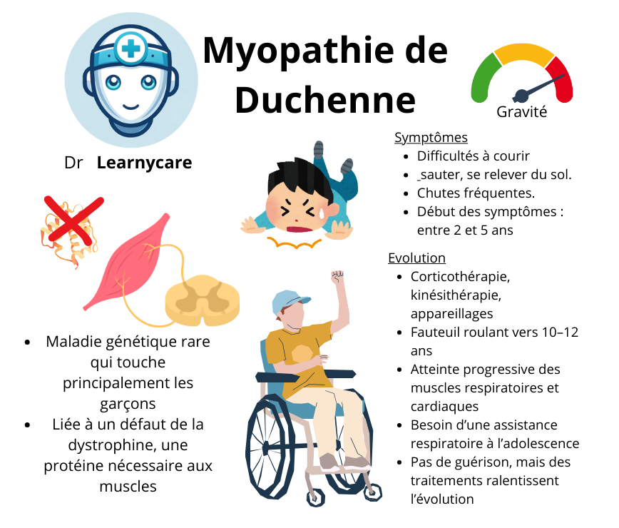 Myopathie de Duchenne infographie Dr Learnycare