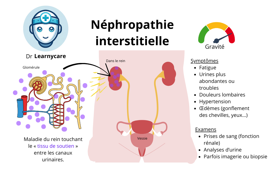 Néphropathie interstitielle infographie Dr Learnycare