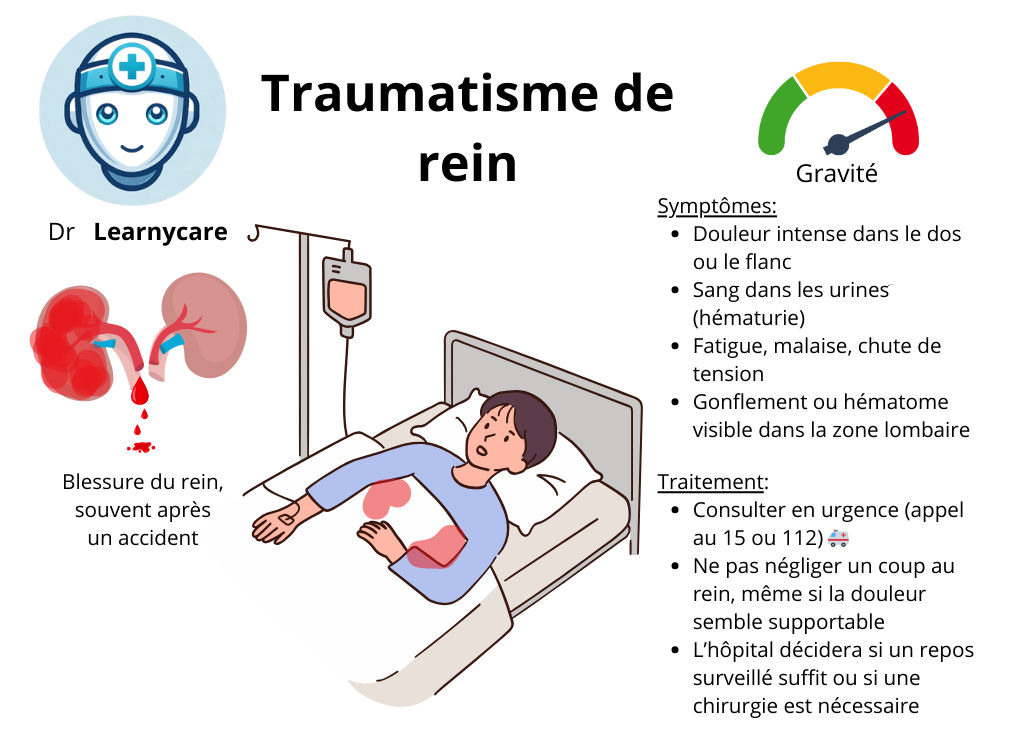 Traumatisme de rein infographie Dr Learnycare